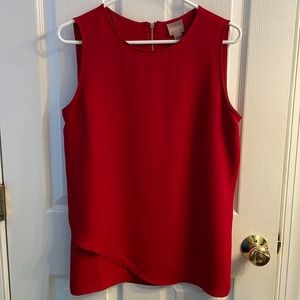 NTW Chicos Red Sleeveless Work Top with Zipper